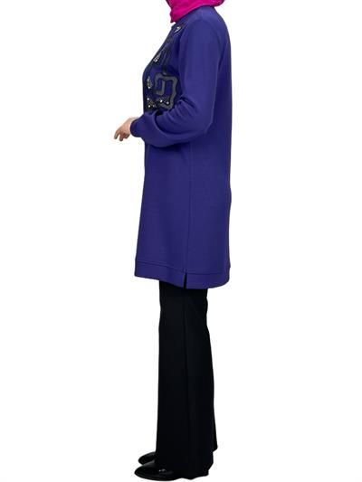 Büyük Beden Tunik Mor OTW2123