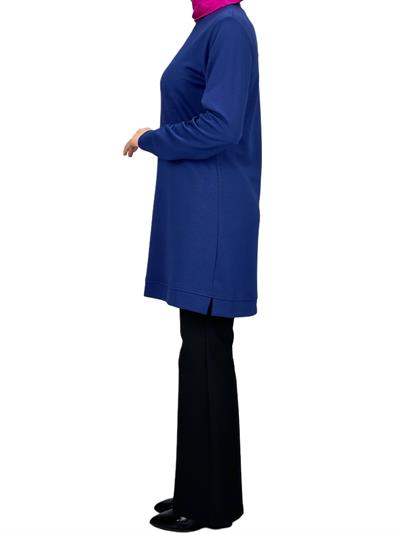 Büyük Beden Tunik Saks OTW2117