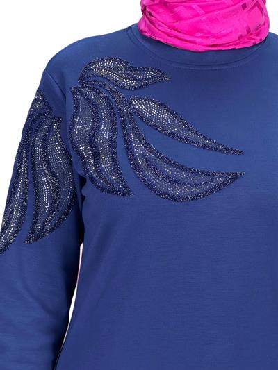 Büyük Beden Tunik Saks OTW2117