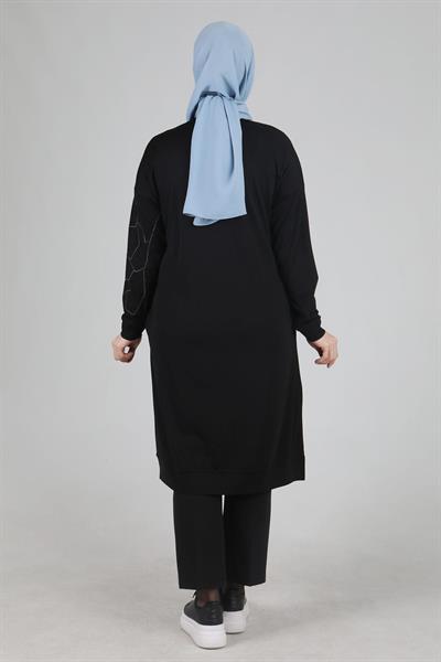 Büyük Beden Tunik Siyah OTW20098