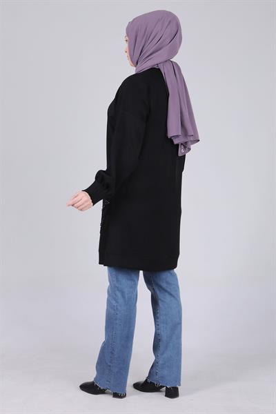 Büyük Beden Tunik Siyah OTW20112