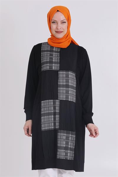 Büyük Beden Tunik Siyah OTW20116