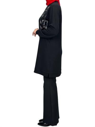 Büyük Beden Tunik Siyah OTW2123