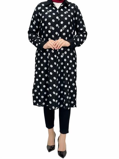 Büyük Beden Tunik Siyah OTW60651