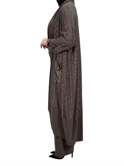 Büyük Beden Üçlü Takım Kahve OTW43813