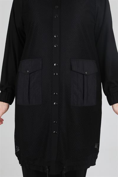 Büyük Beden Üçlü Takım Siyah OTW70012