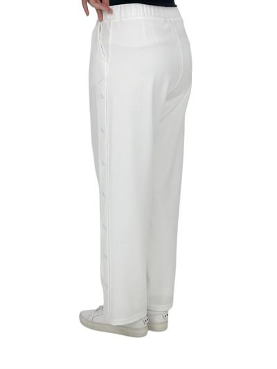 Büyük Beden Yanları Çıtçıt Detaylı Pantolon Ekru OTW3044