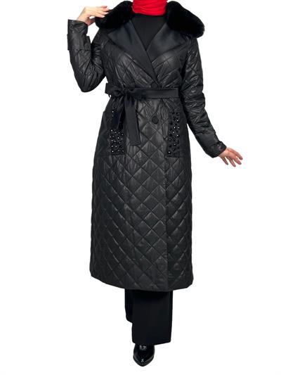 Cebi Taşlı Şişme Mont Siyah OTW36215