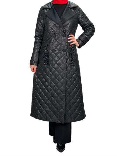 Cebi Taşlı Şişme Mont Siyah OTW36215