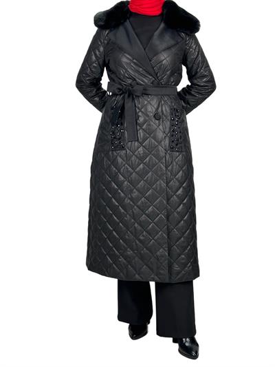 Cebi Taşlı Şişme Mont Siyah OTW36215