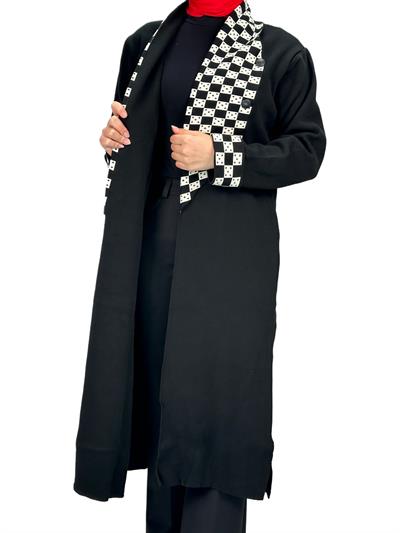 Çelik Örme Triko Hırka Siyah OTW116