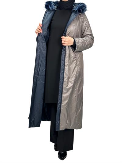 Çift Taraflı Şişme Mont Lacivert OTW36250