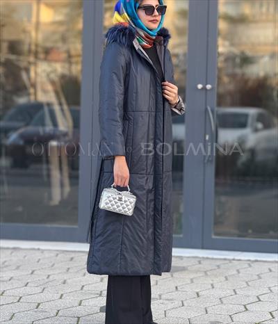 Çift Taraflı Şişme Mont Lacivert OTW36250