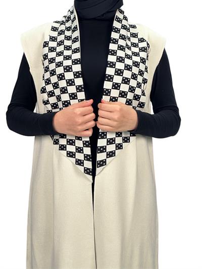 Dama Desen Yelek Krem OTW113