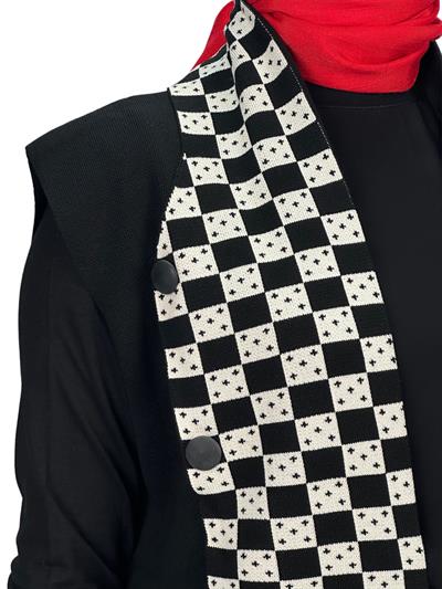 Dama Desen Yelek Siyah OTW113