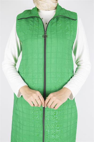 Dik Yaka Kapitone Uzun Kapüşonsuz Yelek Benetton OTW4030