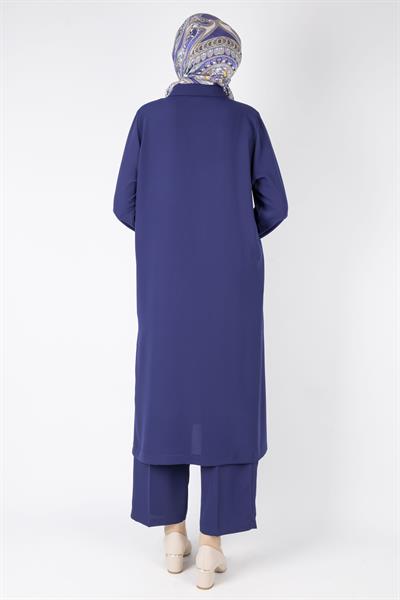 Düğme Detaylı Tunik Pantolon Takım Lacivert OTW2188