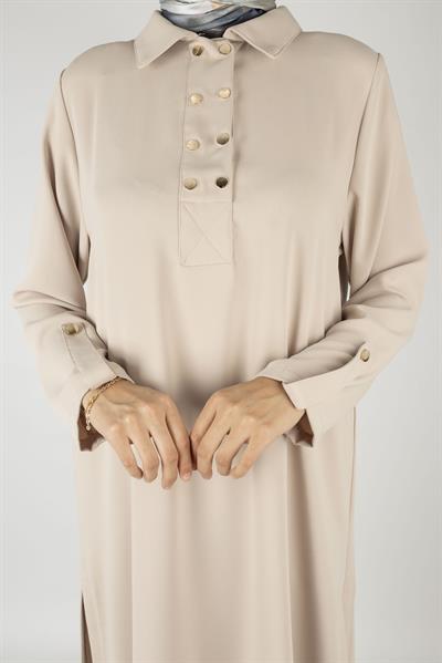 Düğme Detaylı Tunik Pantolon Takım Taş OTW2188