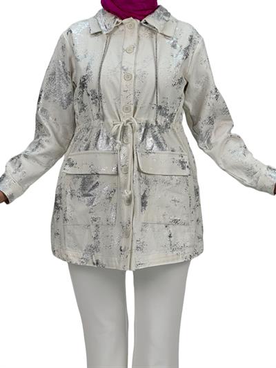 Düğmeli Ceket Beyaz OTW9205