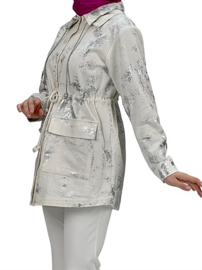 Düğmeli Ceket Beyaz OTW9205