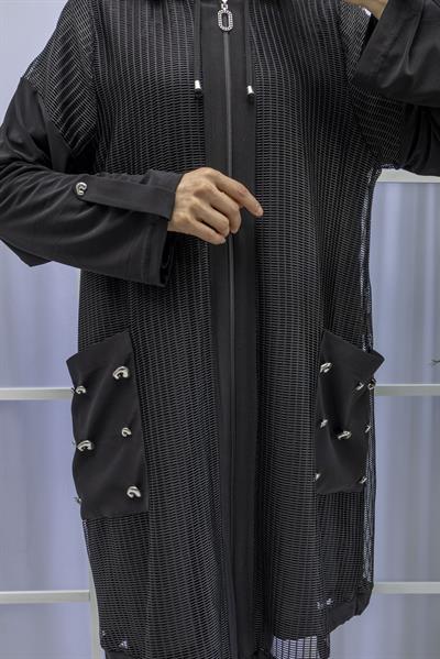 DULE BÜYÜK BEDEN FİLELİ KAP Siyah OTW584