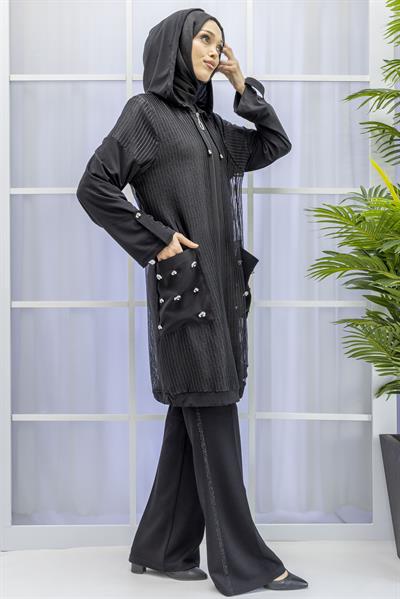 DULE BÜYÜK BEDEN FİLELİ KAP Siyah OTW584