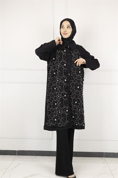 DULE DANTEL DETAYLI KAP Siyah OTW572