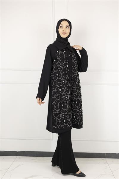 DULE DANTEL DETAYLI KAP Siyah OTW572