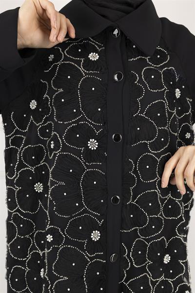 DULE DANTEL DETAYLI KAP Siyah OTW572