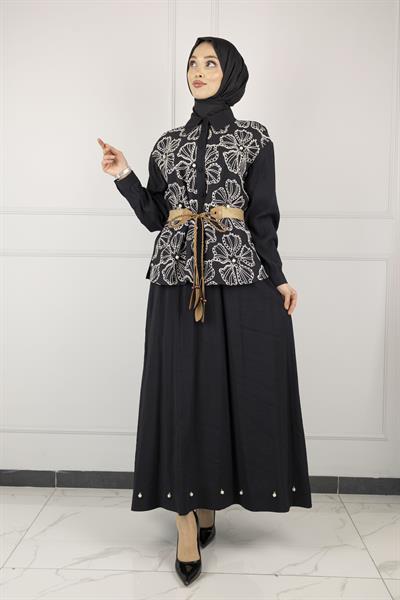 ETEKLİ TAKIM Siyah OTW44813