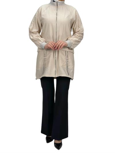 Fermuarlı Ceket Taş OTW9211