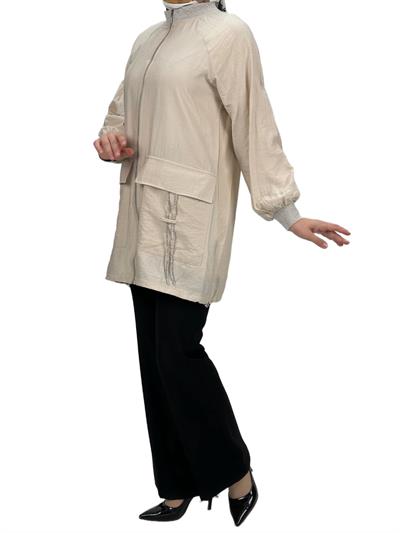 Fermuarlı Ceket Taş OTW9211