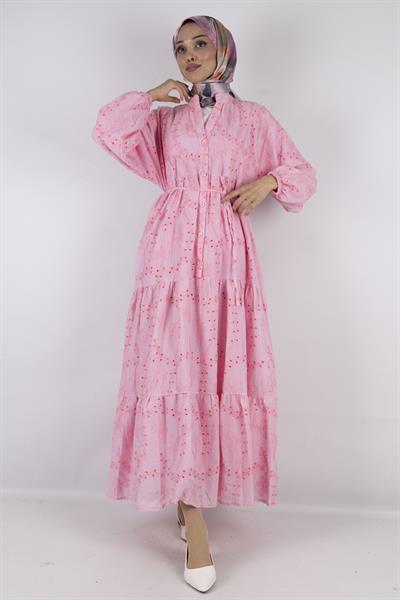 Fisto Elbise Pembe OTW2755