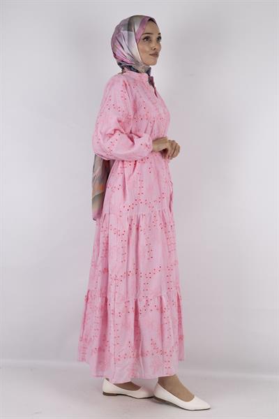 Fisto Elbise Pembe OTW2755