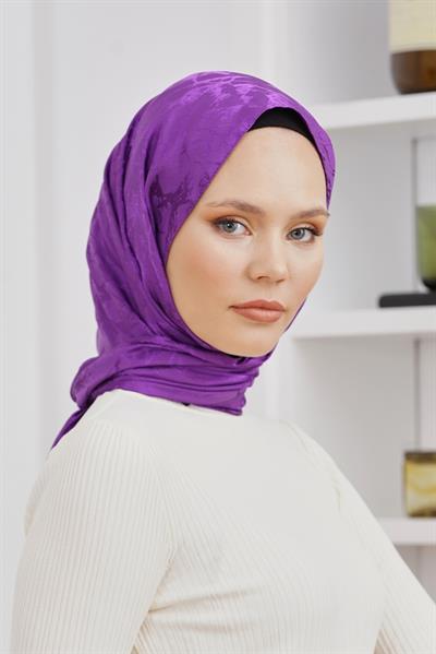 Floş Jakar Mermer Şal Mürdüm OTW4257