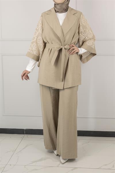 GENÇ PANTOLONLU TAKIM Bej OTW44802