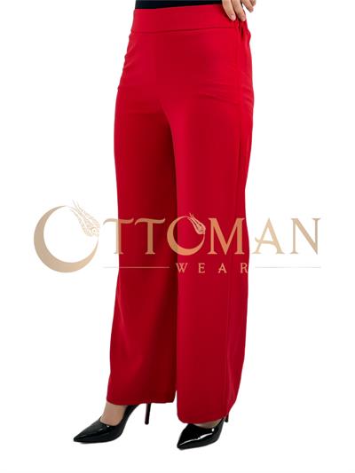 Geniş Paça Pantolon Kırmızı OTW122