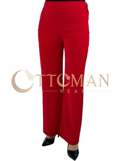 Geniş Paça Pantolon Kırmızı OTW122