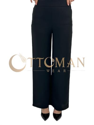 Geniş Paça Pantolon Siyah OTW122