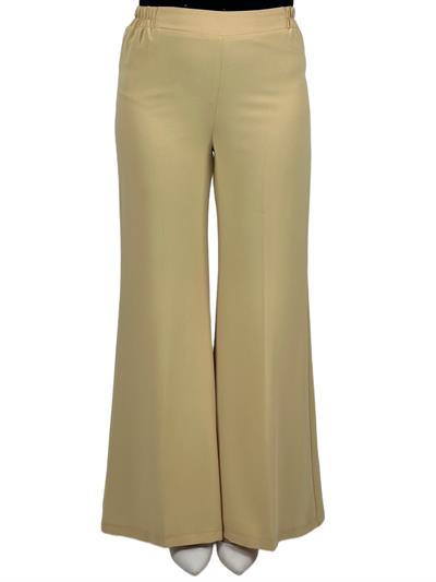 İçi Astarlı İspanyol Paça Pantolon Sarı OTW782