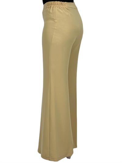 İçi Astarlı İspanyol Paça Pantolon Sarı OTW782