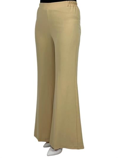 İçi Astarlı İspanyol Paça Pantolon Sarı OTW782