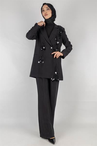 İpek Qupra Ceket Siyah OTW15211