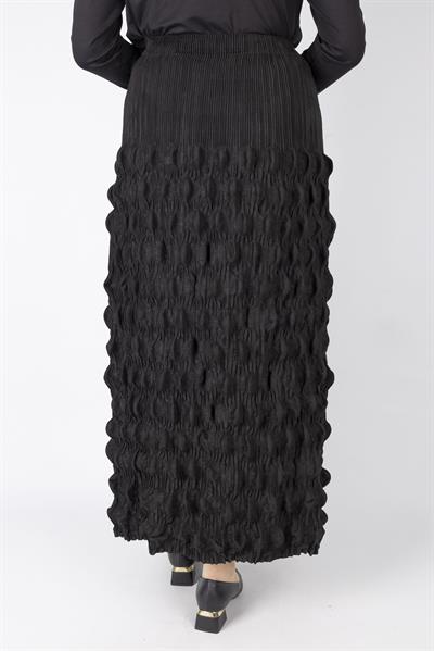 Kabartmalı Dokulu Uzun Etek Siyah OTW2468