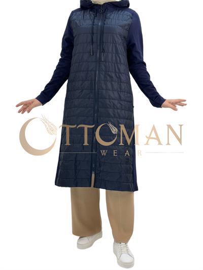 Kapitone Ceket Lacivert OTW25037