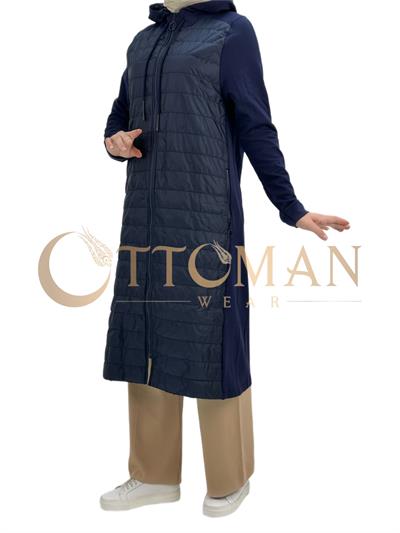 Kapitone Ceket Lacivert OTW25037