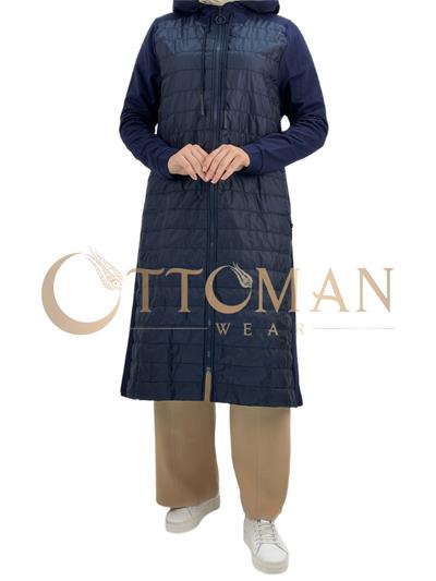 Kapitone Ceket Lacivert OTW25037