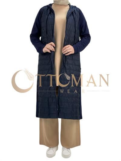 Kapitone Ceket Lacivert OTW25037