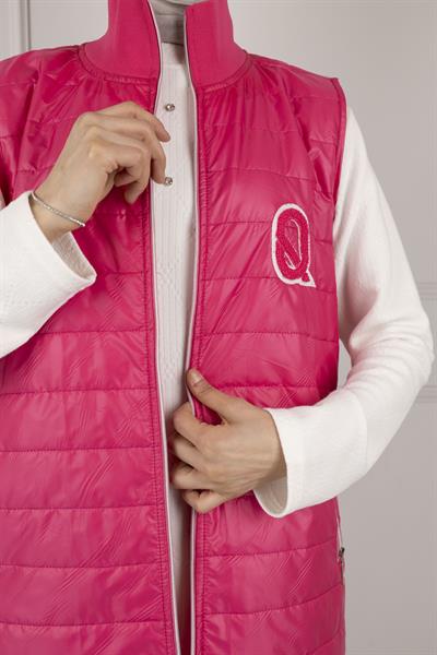 Kapitone Yelek Fuşya OTW6014