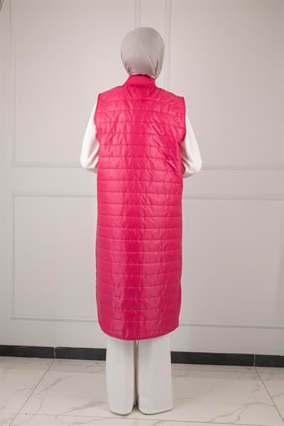 Kapitone Yelek Fuşya OTW6014